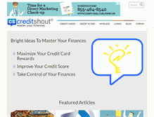 Tablet Screenshot of creditshout.com